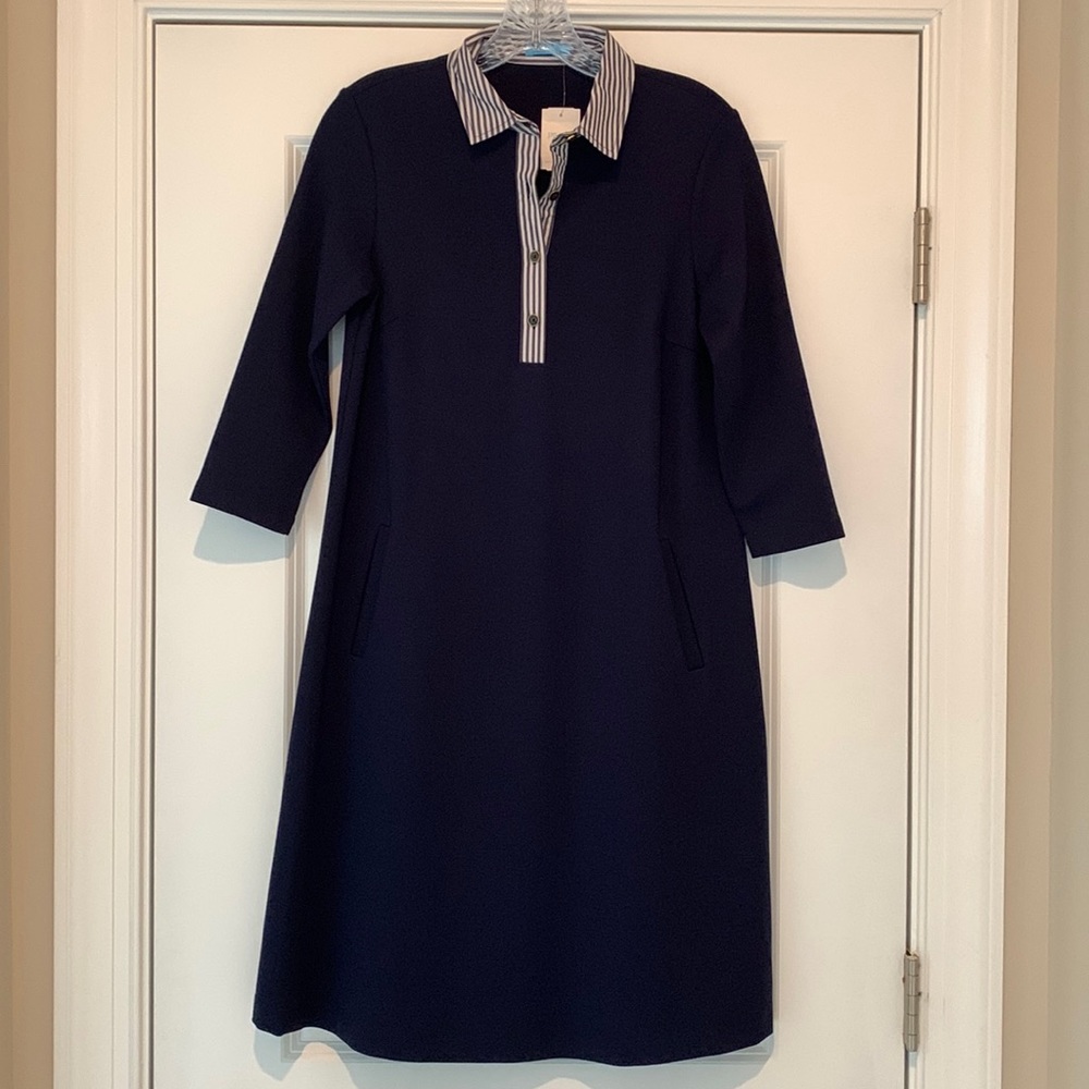 NWT J. McLaughlin XS Betts A-Line Dress in Winter Navy